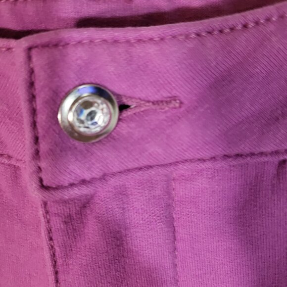 Dream Jeannes by Quacker Factory Women's Stretch Jeans Size 14 Magenta - Picture 5 of 12